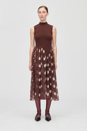 Stine Goya UK Asymmetrical Draped Dress Dress Artist Blurry Dots
