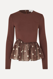 Stine Goya UK Asymmetrical Draped Top Top Artist Blurry Dots