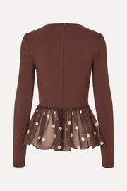 Stine Goya UK Asymmetrical Draped Top Top Artist Blurry Dots