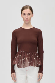 Stine Goya UK Asymmetrical Draped Top Top Artist Blurry Dots