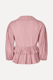 Stine Goya UK Balloon Sleeve Tie Top Top Pink Nectar