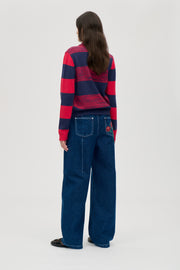 Stine Goya UK Barrel Fit Pants Pants Rose Embroidery