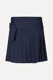 Stine Goya UK Belted Pleated Skirt Skirt Dark Blue