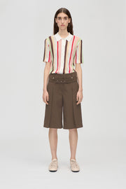 Stine Goya UK Belted Tailored Bermuda Shorts Chicory Coffee
