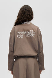 Stine Goya UK Blouson Eyelet Bomber Jacket Cherries On A Paisley