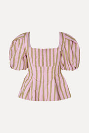 Stine Goya UK Blouson Sleeve Top Top Wallpaper Stripes