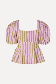 Stine Goya UK Blouson Sleeve Top Top Wallpaper Stripes
