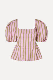 Stine Goya UK Blouson Sleeve Top Top Wallpaper Stripes