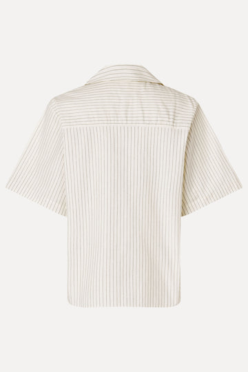 Stine Goya UK Bowling Collar Shirt Top Candle Stripe