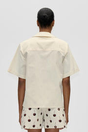 Stine Goya UK Bowling Collar Shirt Top Cherry