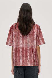 Stine Goya UK Boxy T-Shirt Top Striped Flowers