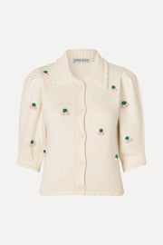 Stine Goya UK Bubble Knit Polo Cardigan Knit Vanilla