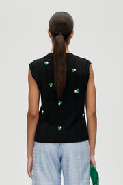 Stine Goya UK Bubble Knit Vest Knit Black