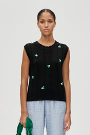 Stine Goya UK Bubble Knit Vest Knit Black