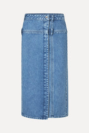 Stine Goya UK Button Slit Detail Midi Skirt Skirt Denim Blue