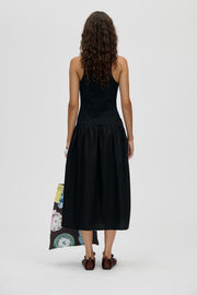 Stine Goya UK Casual Tank Midi Dress Dress Black
