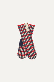 Stine Goya UK Chunky Rib Mittens Accessories Navy / Red / Cream
