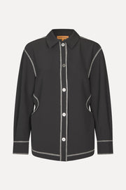 Stine Goya UK Circular Cut Out Adjustable Shirt Shirt Black