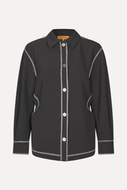 Stine Goya UK Circular Cut Out Adjustable Shirt Shirt Black