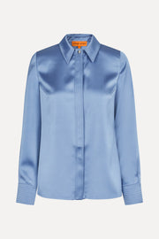 Stine Goya UK Collared Fitted Shirt Top Infinity Blue