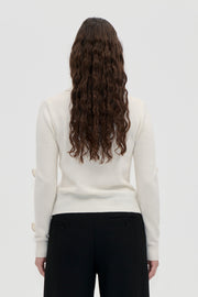 Stine Goya UK Collared Long Sleeve Cardigan Knit Cream