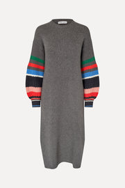 Stine Goya UK Crewneck Chunky Sleeve Dress Knit Chunky Stripes