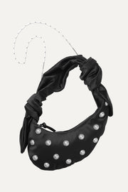 Stine Goya UK Crystal Studs Knotted Satchel Micro Bags Black