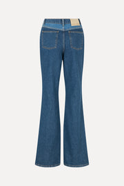 Stine Goya UK Denim Flared Pants Pants Two Tone Denim