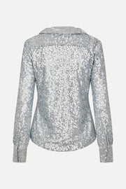 Stine Goya UK Double Collar Shirt Top Steel Grey