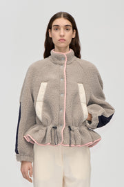 Stine Goya UK Dropped Shoulder Gathered Jacket Jacket Flint Gray