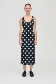 Stine Goya UK Elastic Deep Neckline Tank Dress Dress Dots in Motion
