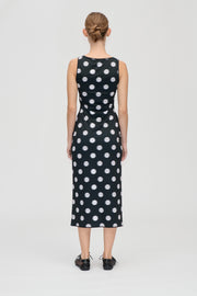 Stine Goya UK Elastic Deep Neckline Tank Dress Dress Dots in Motion