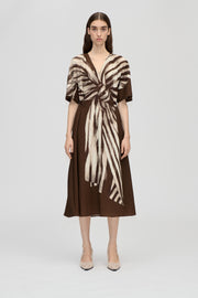 Stine Goya UK Elastic Detail Midi Dress Dress Bow