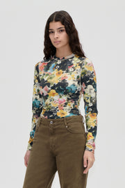 Stine Goya UK Elastic Long Sleeve Top Top Echoes In Flowers