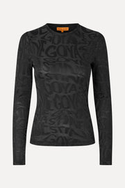 Stine Goya UK Elastic Long Sleeve Top Top Liquified Logo