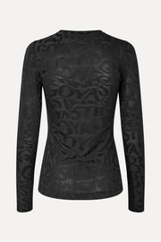 Stine Goya UK Elastic Long Sleeve Top Top Liquified Logo