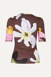 Stine Goya UK Elastic Short Sleeve T-Shirt Top Wild Flowers