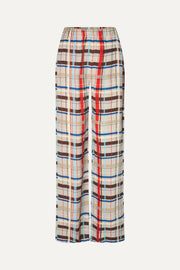 Stine Goya UK Elasticated Long Pants Pants Scarlet Grid