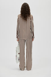 Stine Goya UK Elasticated Long Pants Pants Ivory Stripes