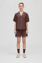 Stine Goya UK Elasticated Shorts Shorts Roses Embroidery