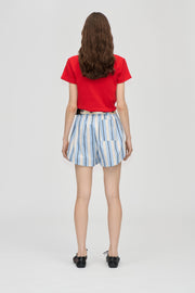 Stine Goya UK Elasticated Shorts With Tab Shorts Lightwave Stripes