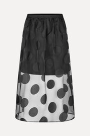 Stine Goya UK Elasticated Waistband Midi Skirt Skirt Dotted Black