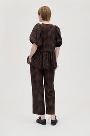 Stine Goya UK Elasticated Waistband Pants Pants Morgensol Checks