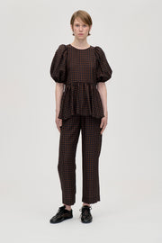 Stine Goya UK Elasticated Waistband Pants Pants Morgensol Checks