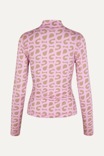 Stine Goya UK Estelle Blouse Top SG Logo Pink Beige