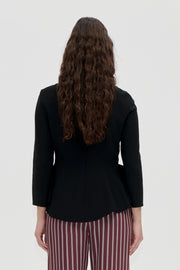 Stine Goya UK Flared Button-Up Top Top Black