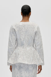 Stine Goya UK Flared Hem Zip-Up Top Top Stone Grey