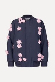 Stine Goya UK Floral Bomber Jacket Outerwear Pink Petunia