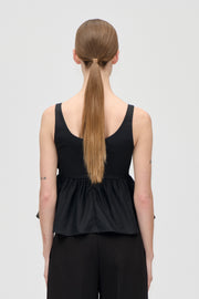 Stine Goya UK Floral Peplum Top Top Jet Black