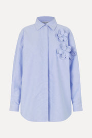 Stine Goya UK Floral Shirt Top Brunnera Blue